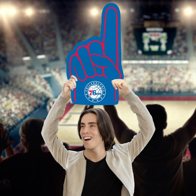 Foam Finger – Big Head – Official NBA – Philadelphia 76ers – Foam Core Cutout