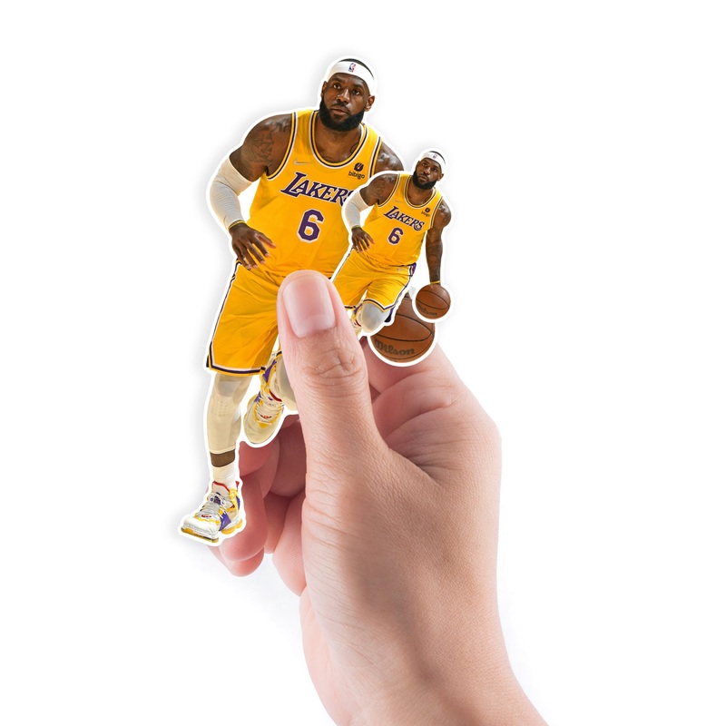 LeBron James – 5 Player Minis (Mixed Sizes) – Official NBA – Los Angeles Lakers – Reusable Vinyl Decals