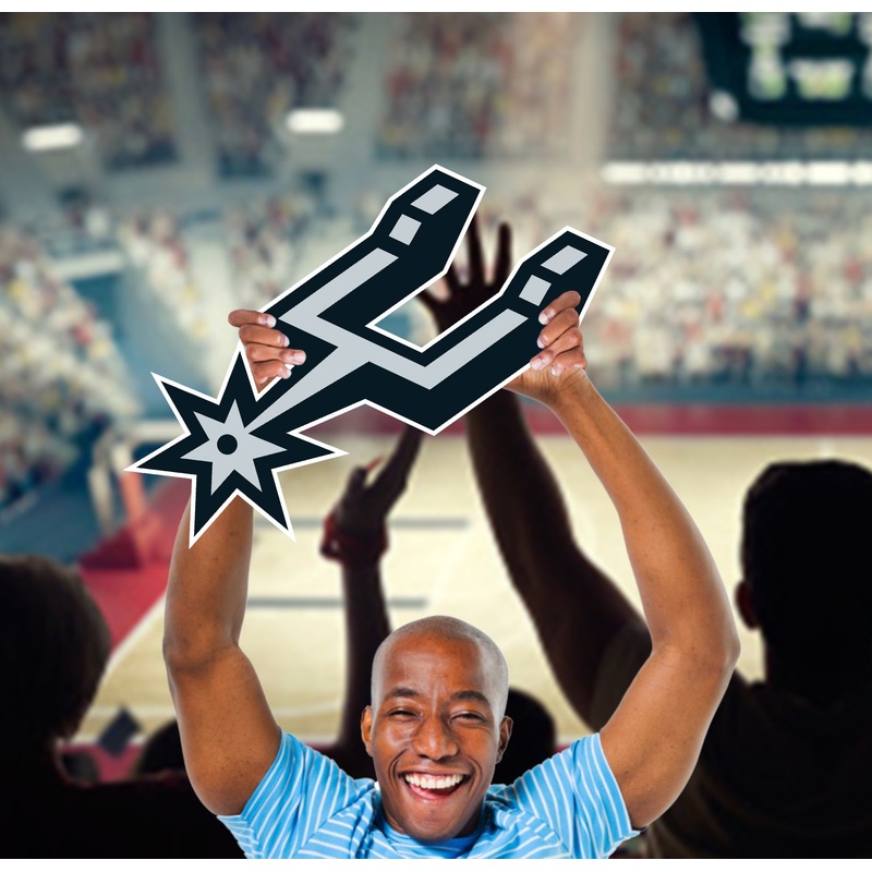 Logo – Big Head – Official NBA – San Antonio Spurs – Foam Core Cutout