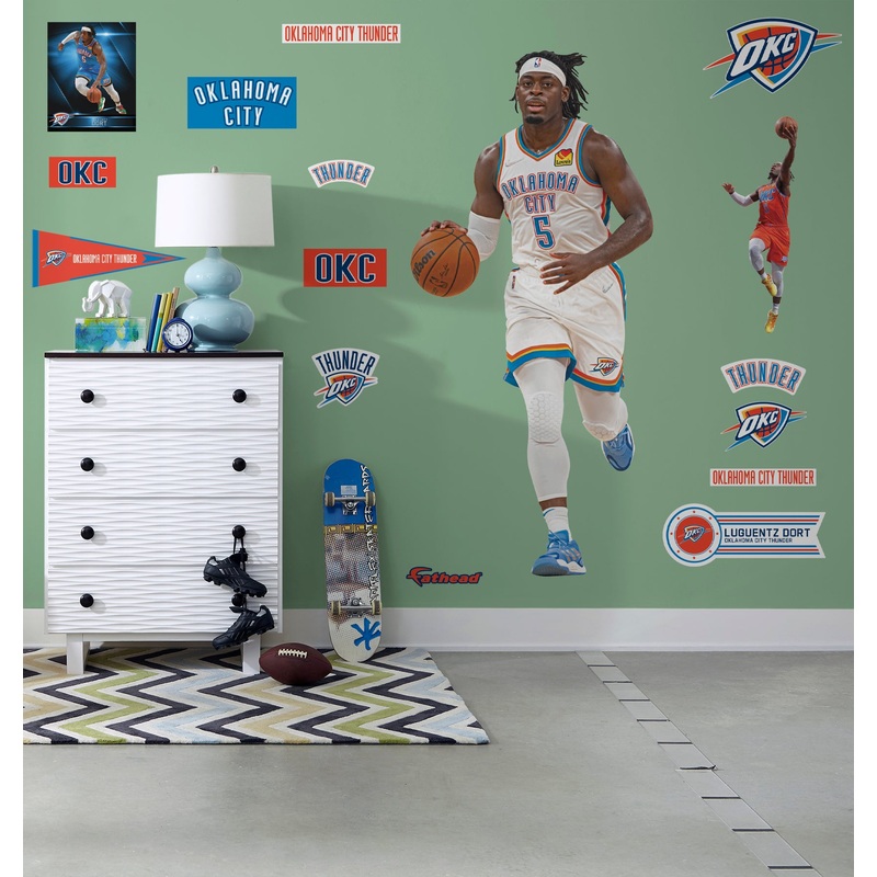 Luguentz Dort – RealBig Collection – Official NBA – Oklahoma City Thunder – Reusable Vinyl Wall Decals