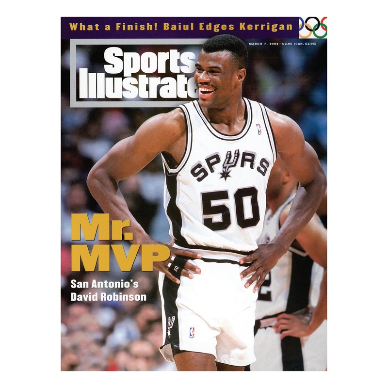 March 1994 Sports Illustrated Cover – Peel & Stick Poster – Official NBA – San Antonio Spurs – Reusable Vinyl Wall Decal