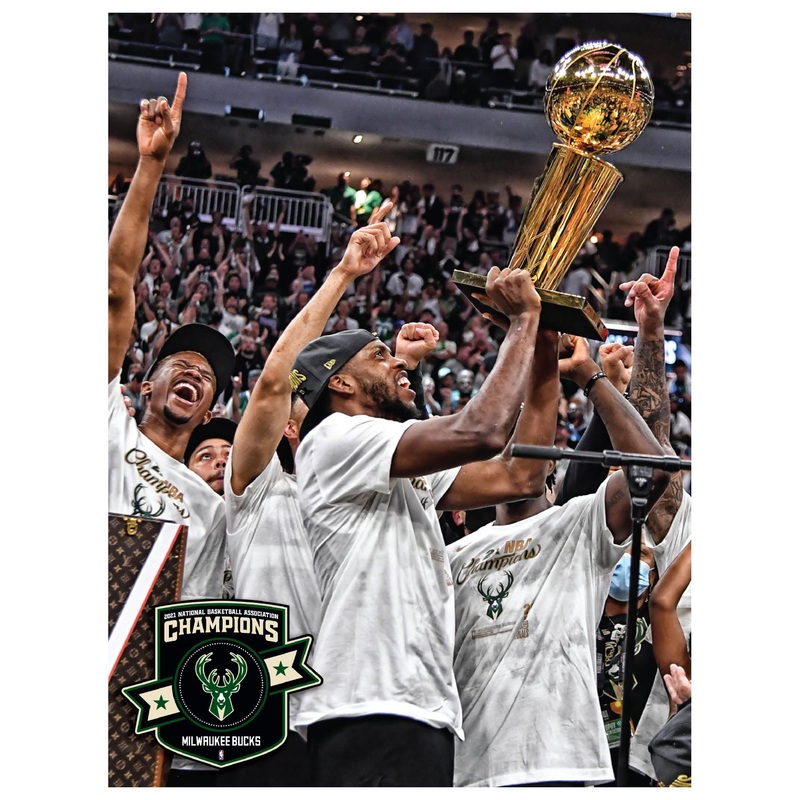 Milwaukee Bucks – 2021 Finals Celebration – Peel & Stick Poster – Official NBA – Reusable Vinyl Wall Decal