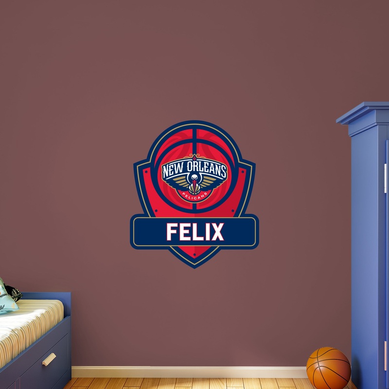 New Orleans Pelicans – Badge – With Personalized Name – Official NBA – Vinyl Transfer Decal
