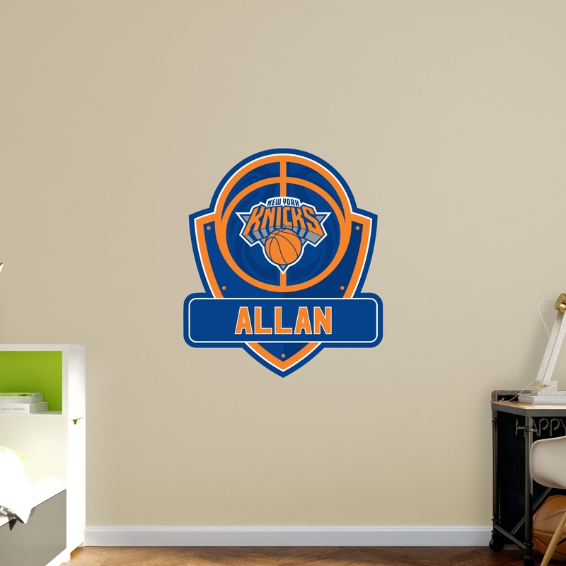 New York Knicks – Badge – With Personalized Name – Official NBA – Vinyl Transfer Decal