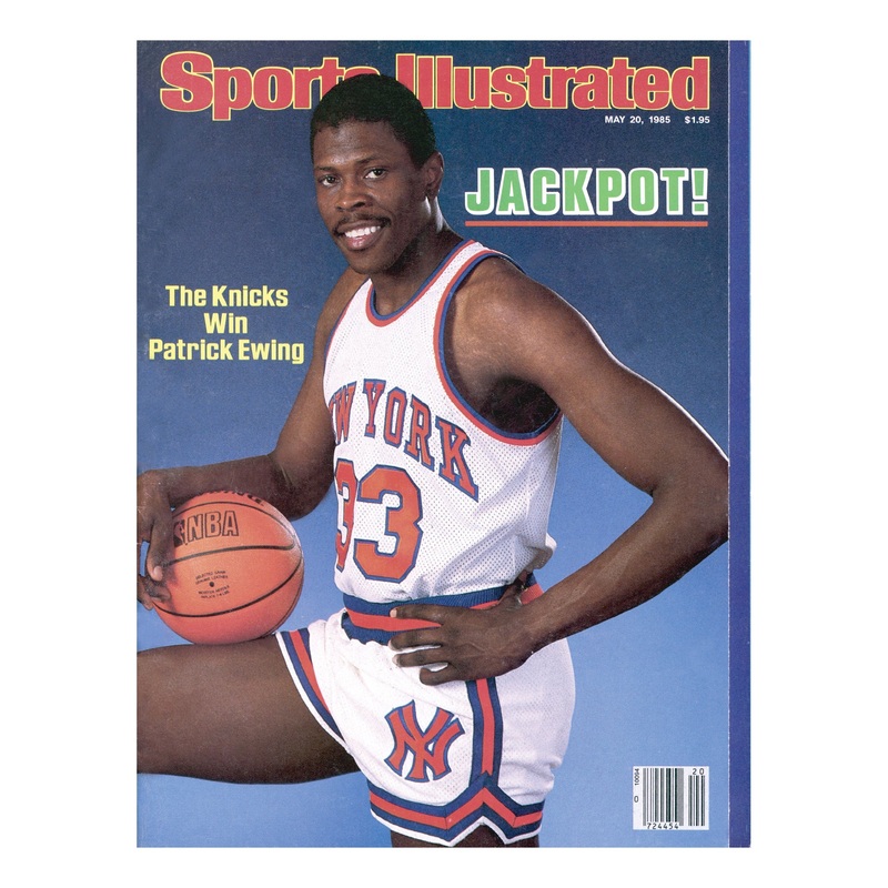 Patrick Ewing – May 1985 Sports Illustrated Cover – Peel & Stick Poster – Official NBA – New York Knicks – Reusable Vinyl Wall Decal