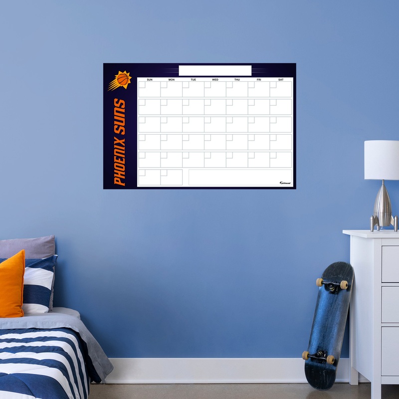 Phoenix Suns – Dry Erase Calendar – Official NBA – Reusable Vinyl Wall Decal