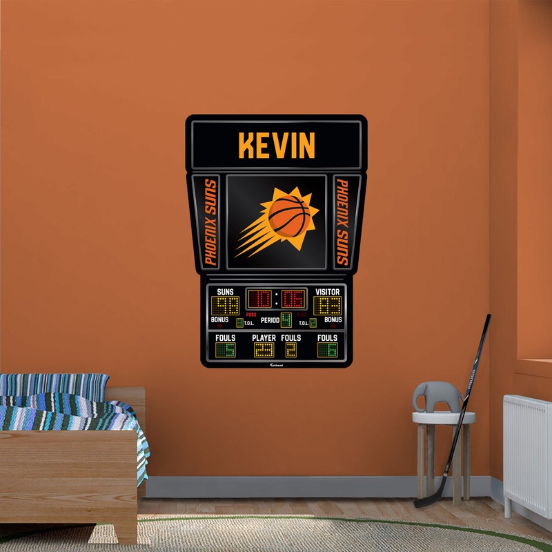 Phoenix Suns – Scoreboard Graphic – With Personalized Name – Official NBA – Vinyl Transfer Decal