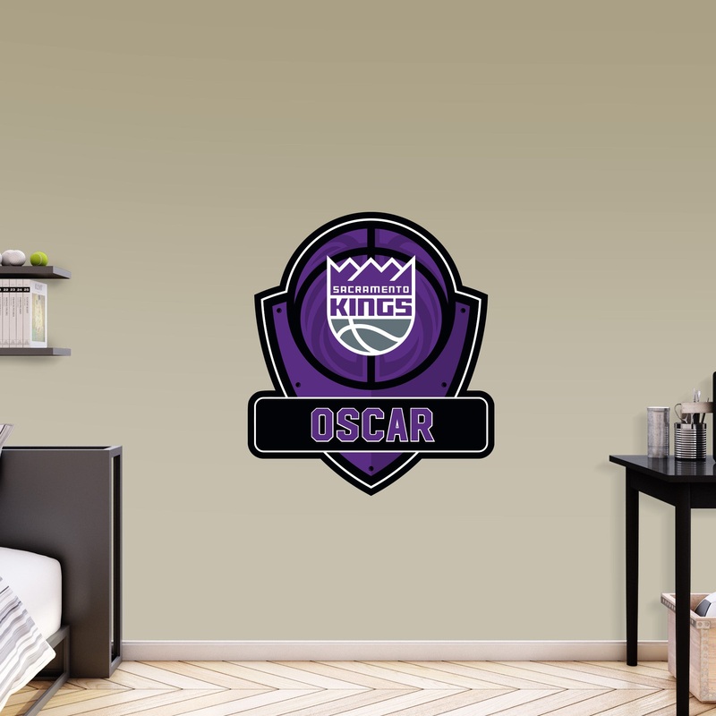 Sacramento Kings – Badge – With Personalized Name – Official NBA – Vinyl Transfer Decal