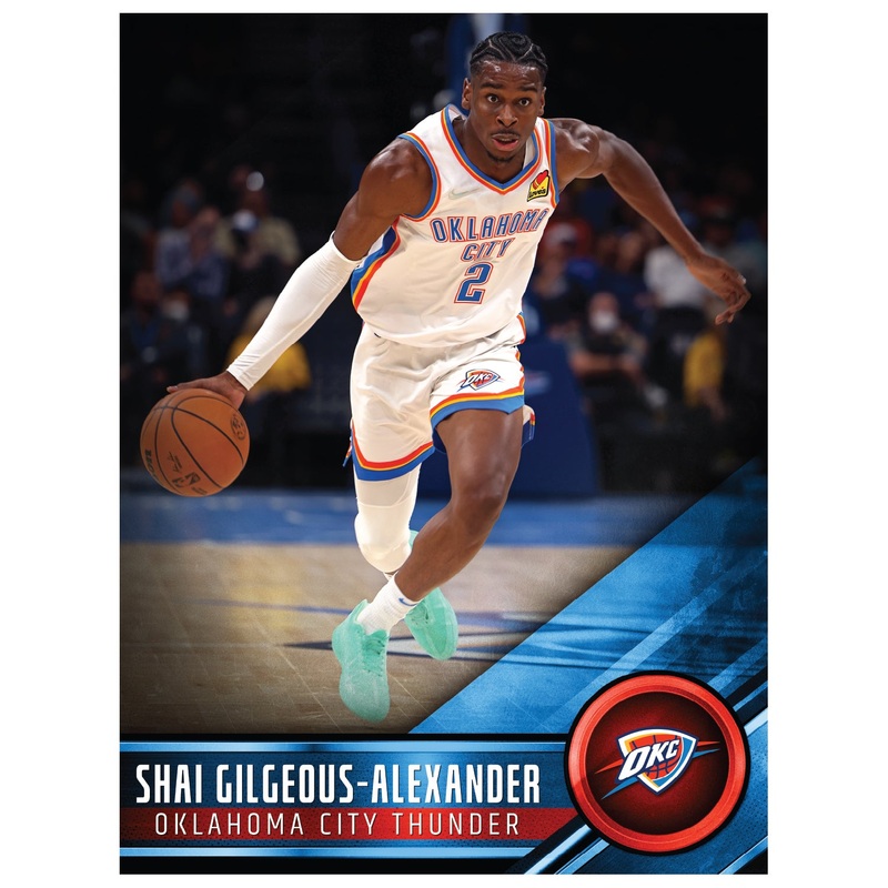 Shai Gilgeous-Alexander – Peel & Stick Poster – Official NBA – Oklahoma City Thunder – Reusable Vinyl Wall Decal