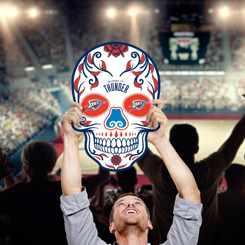 Skull – Big Head – Official NBA – Oklahoma City Thunder – Foam Core Cutout