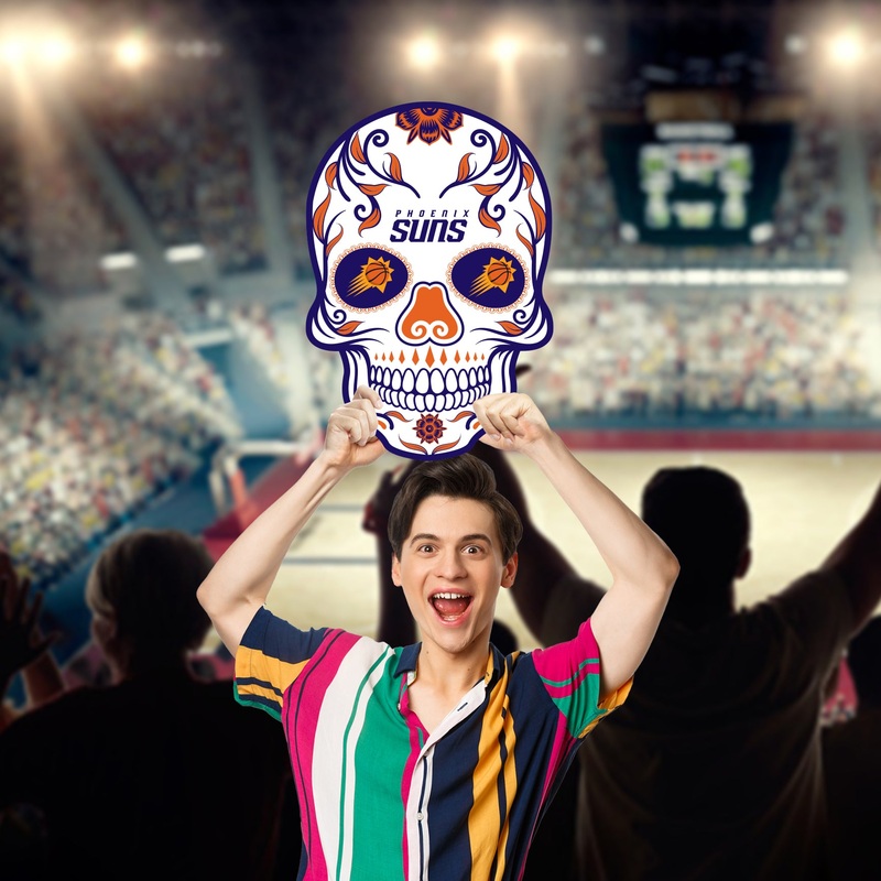 Skull Logo – Big Head – Official NBA – Phoenix Suns – Foam Core Cutout