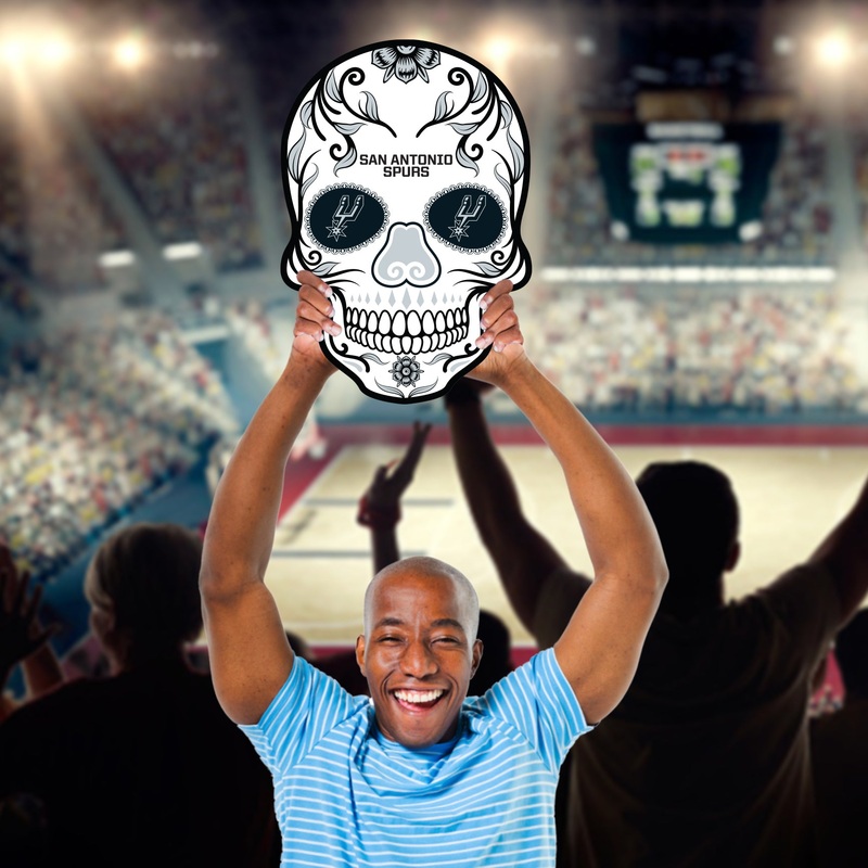 Skull Logo – Big Head – Official NBA – San Antonio Spurs – Foam Core Cutout