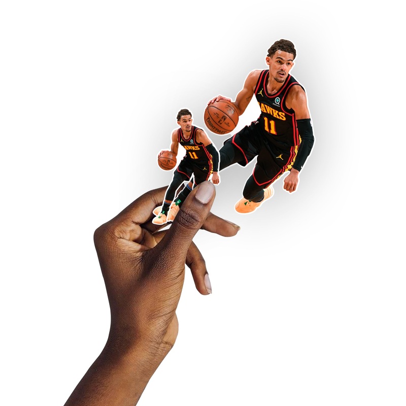 Trae Young – 5 Minis (Mixed Sizes) – Official NBA – Atlanta Hawks – Reusable Vinyl Decals