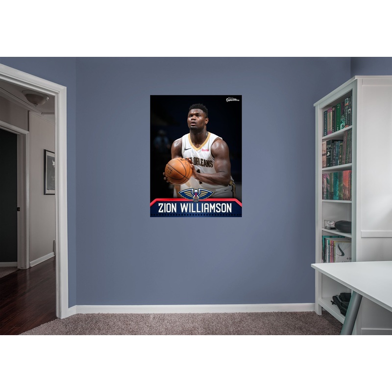 Zion Williamson – GameStars Series – Peel & Stick Poster – Official NBA – New Orleans Pelicans – Reusable Vinyl Wall Decal
