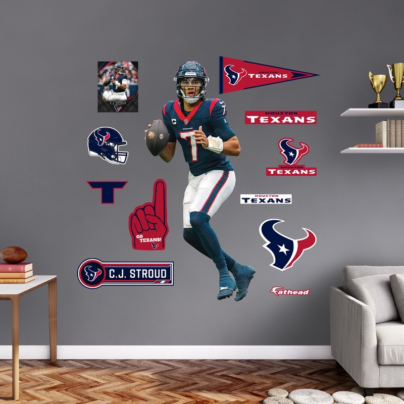 C.J. Stroud – RealBig Collection – Official NFL – Houston Texans – Reusable Vinyl Wall Decals #1
