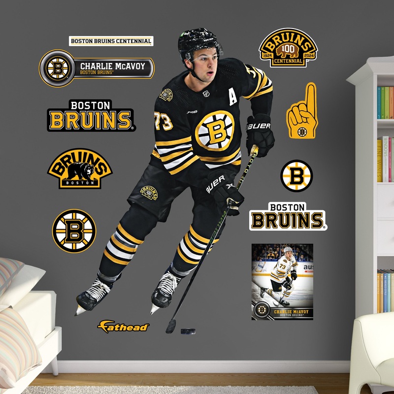 Charlie McAvoy – RealBig Collection – Official NHL – Boston Bruins – Reusable Vinyl Wall Decals #2