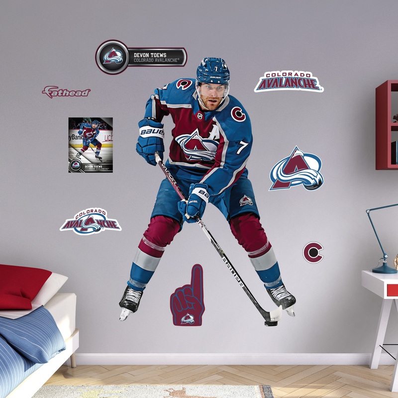 Devon Toews – RealBig Collection – Official NHL – Colorado Avalanche – Reusable Vinyl Wall Decals