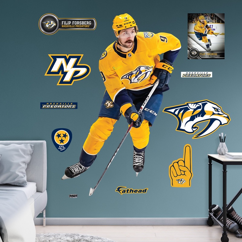 Filip Forsberg – RealBig Collection – Official NHL – Nashville Predators – Reusable Vinyl Wall Decals #2