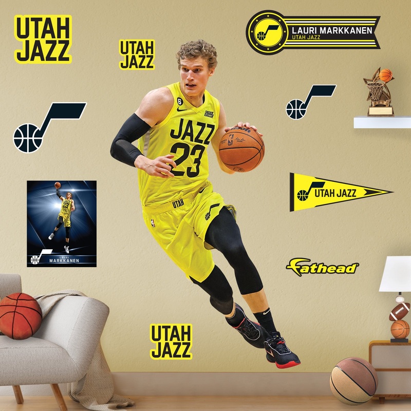 Lauri Markkanen – RealBig Collection – Official NBA – Utah Jazz – Reusable Vinyl Wall Decals