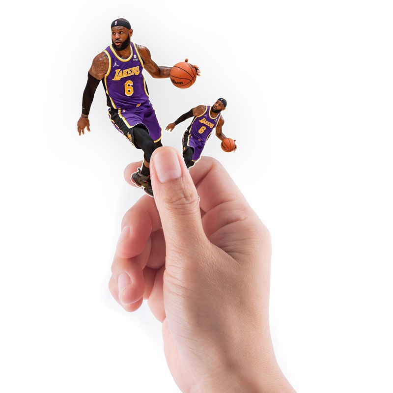 LeBron James – 5 Statement Jersey Minis (Mixed Sizes) – Official NBA – Los Angeles Lakers – Reusable Vinyl Decals