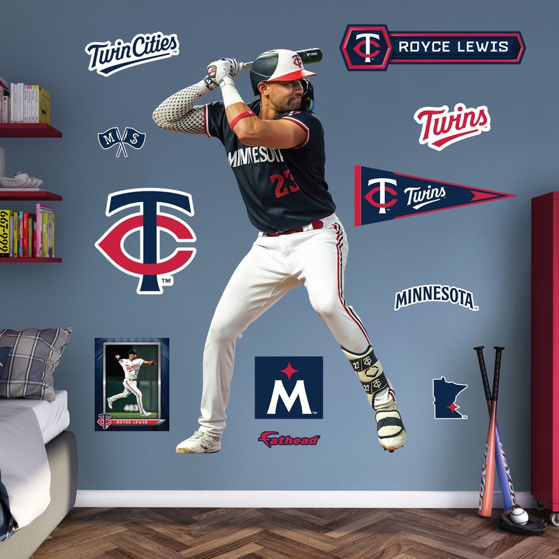 Royce Lewis – RealBig Collection – Official MLB – Minnesota Twins – Reusable Vinyl Wall Decals
