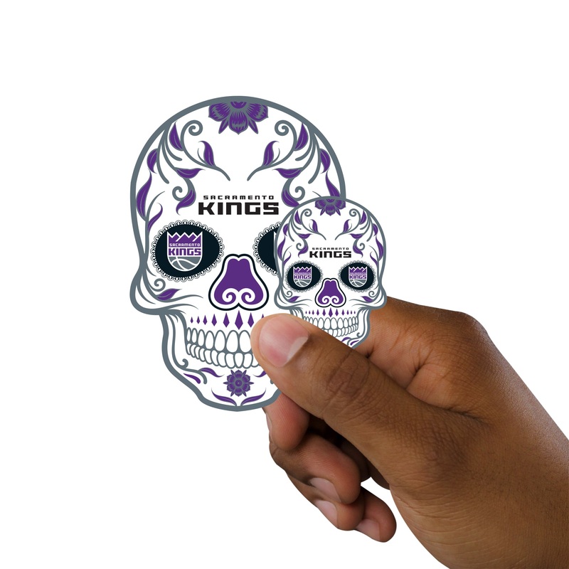 Sacramento Kings – 5 Sugar Skull Logo Minis (Mixed Sizes) – Official NBA – Reusable Vinyl Decals