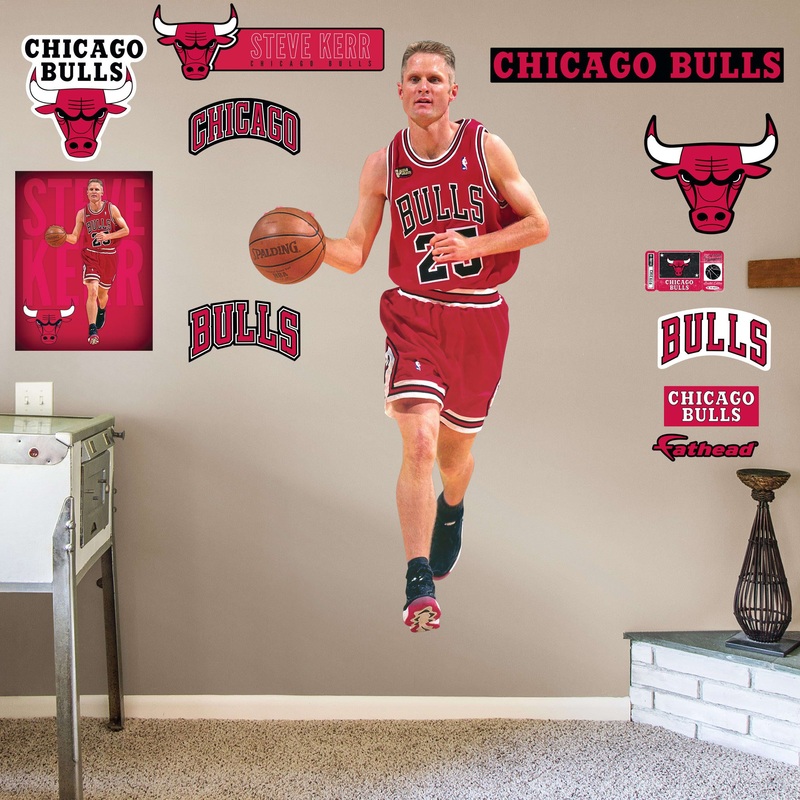 Steve Kerr – RealBig Collection – Official NBA – Chicago Bulls – Reusable Vinyl Wall Decals