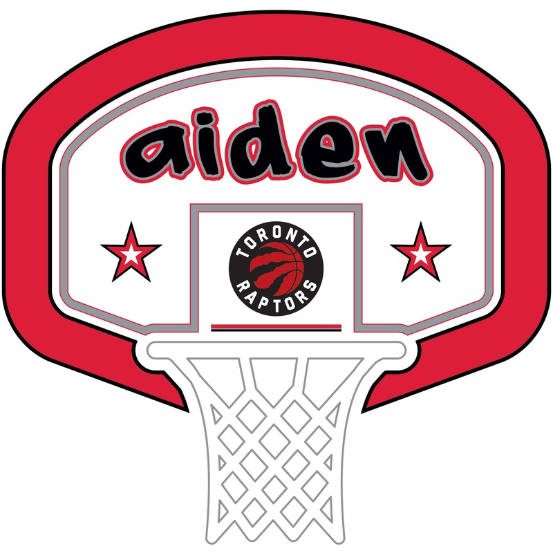 Toronto Raptors – Backboard Graphic – With Personalized Name – Official NBA – Vinyl Transfer Decal