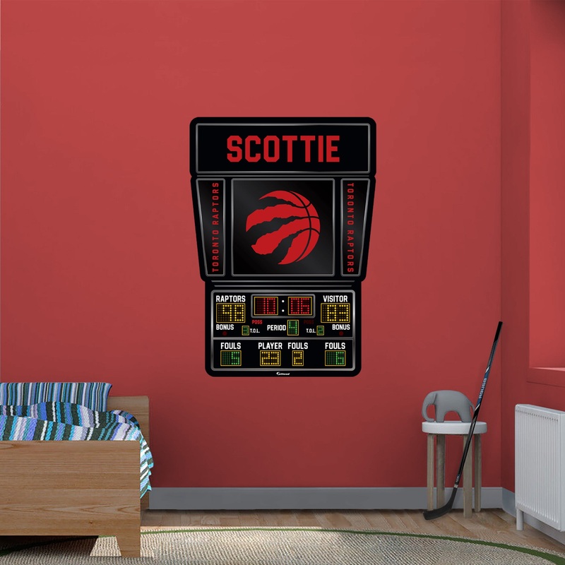 Toronto Raptors – Scoreboard Graphic – With Personalized Name – Official NBA – Vinyl Transfer Decal