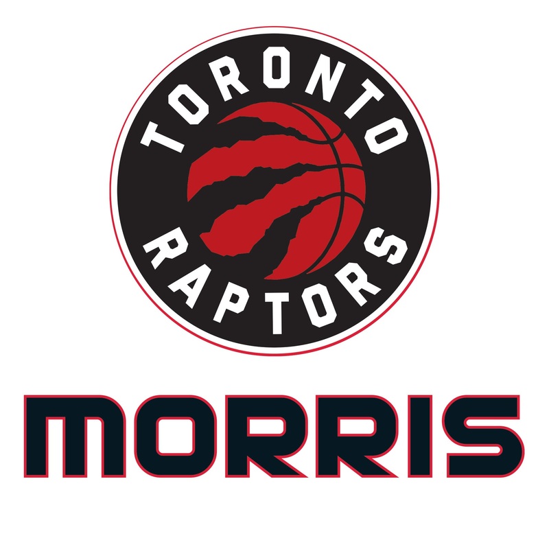 Toronto Raptors – Stacked Logo – With Personalized Name – Black Text – Official NBA – Vinyl Transfer Decal