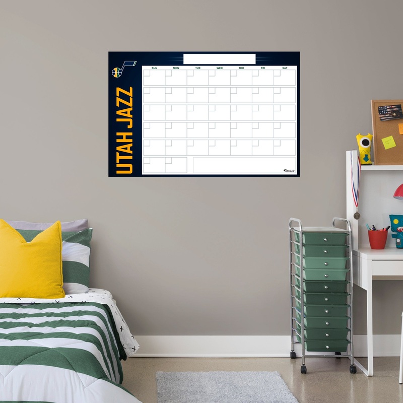 Utah Jazz – Dry Erase Calendar – Official NBA – Reusable Vinyl Wall Decal #1