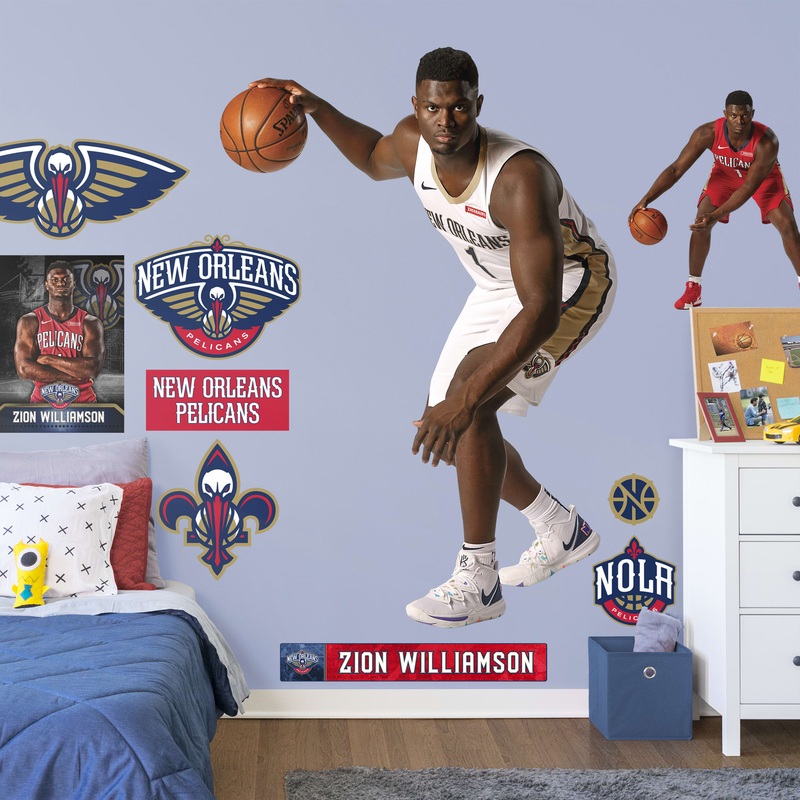 Zion Williamson – RealBig Collection – Official NBA – New Orleans Pelicans – Reusable Vinyl Wall Decals #1