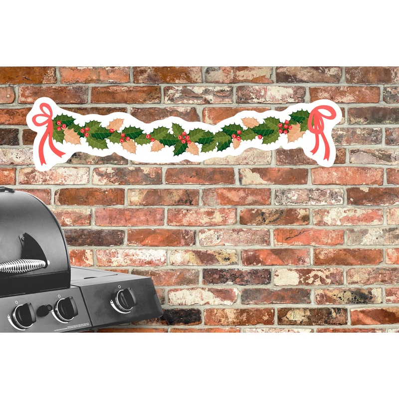Christmas: Garland with Holly Leaves – Outdoor Graphic