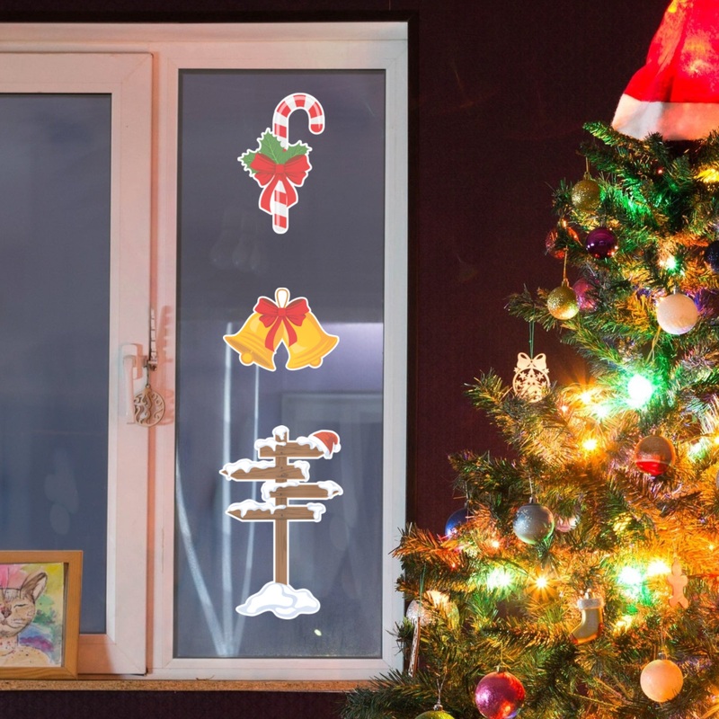Christmas: Sign Window Clings – Removable Window Static Decal
