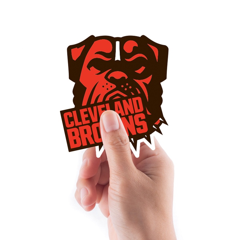Cleveland Browns – 5 Logo Minis (Mixed Sizes) – Official NFL – Reusable Vinyl Decals #1