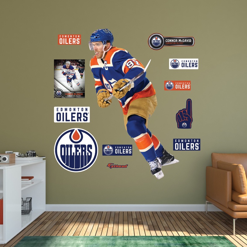 Connor McDavid – RealBig Heritage Collection – Official NHL – Edmonton Oilers – Reusable Vinyl Wall Decals