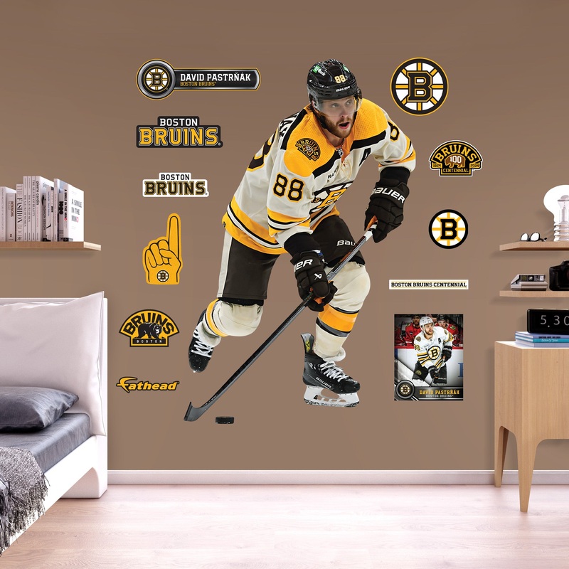 David Pastrk – RealBig Centennial Jersey Collection – Official NHL – Boston Bruins – Reusable Vinyl Wall Decals