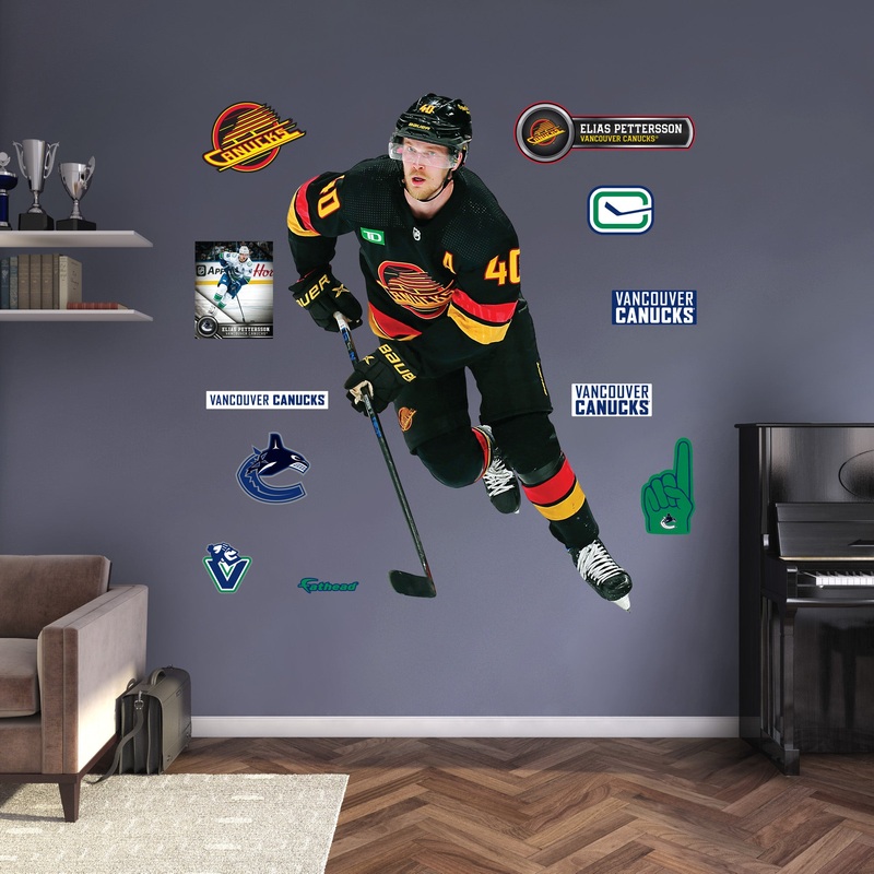 Elias Pettersson – RealBig Third Jersey Collection – Official NHL – Vancouver Canucks – Reusable Vinyl Wall Decals