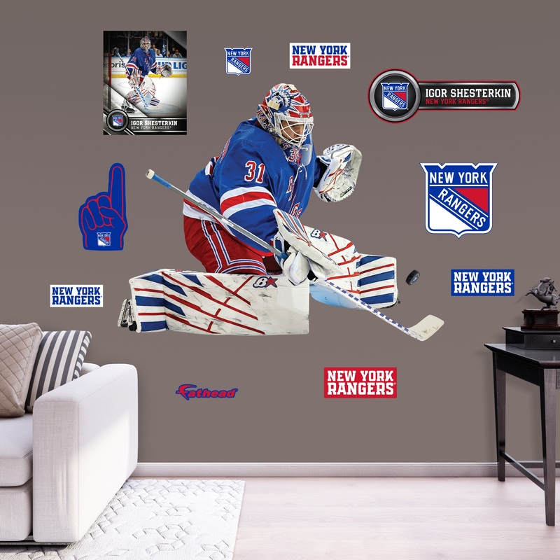 Igor Shesterkin – RealBig Collection – Official NHL – New York Rangers – Reusable Vinyl Wall Decals #3