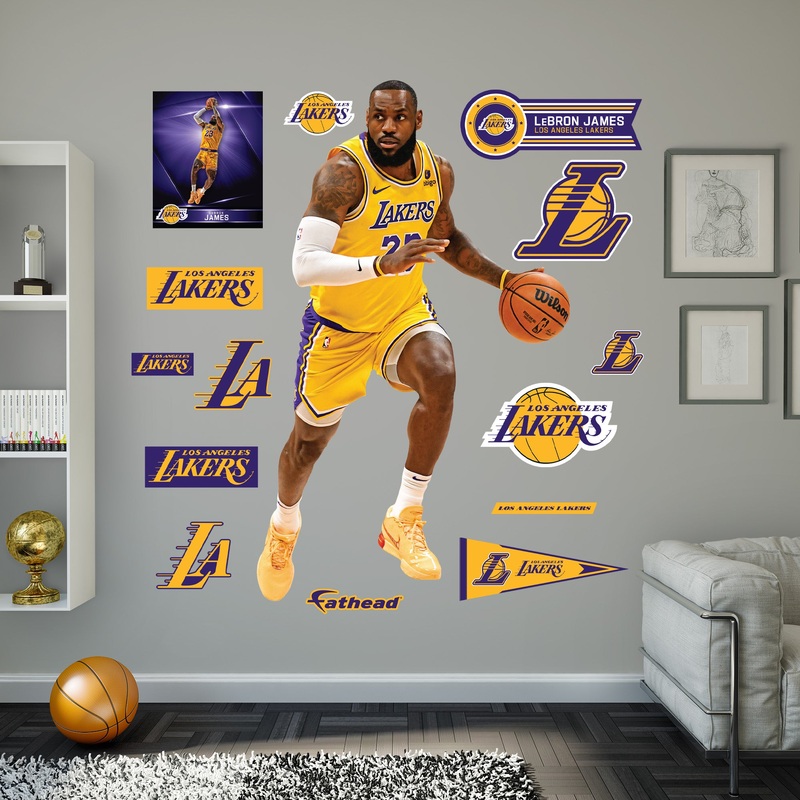 LeBron James – RealBig Collection – Official NBA – Los Angeles Lakers – Reusable Vinyl Wall Decals #3