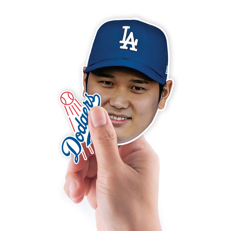 Shohei Ohtani – 5 Face Minis (Mixed Sizes) – Official MLB – Los Angeles Dodgers – Reusable Vinyl Decals