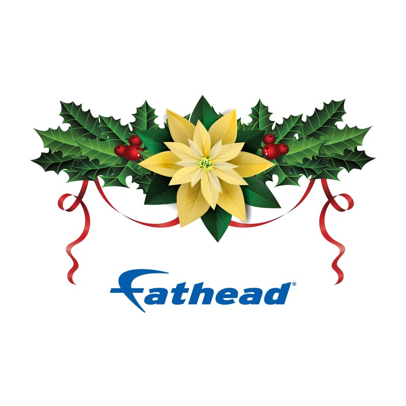 Christmas: Yellow Flower Icon – Removable Adhesive Decal