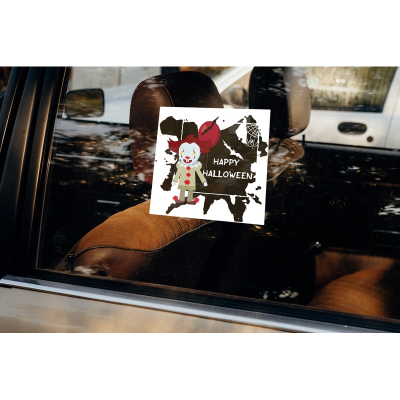 Halloween:  Red Balloon Window Clings        –   Removable Window   Static Decal