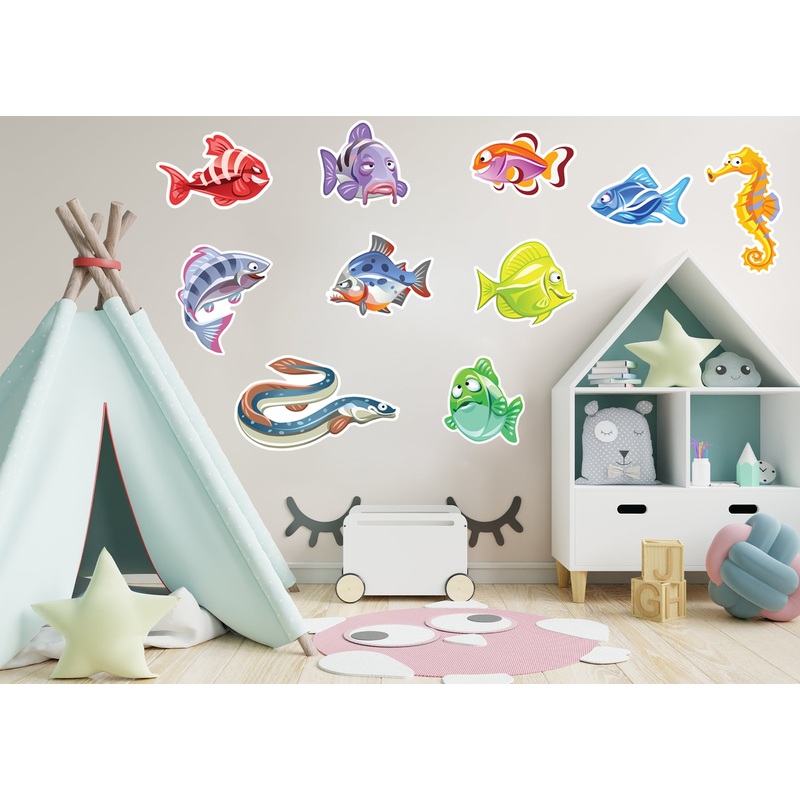 Nursery:  Aquatic Creatures Part 3 Collection        –   Removable Wall   Adhesive Decal