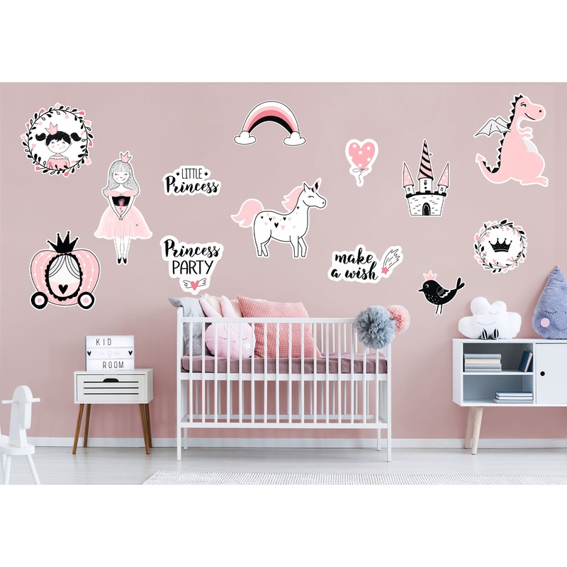 Nursery:  Little Princess Collection        –   Removable Wall   Adhesive Decal