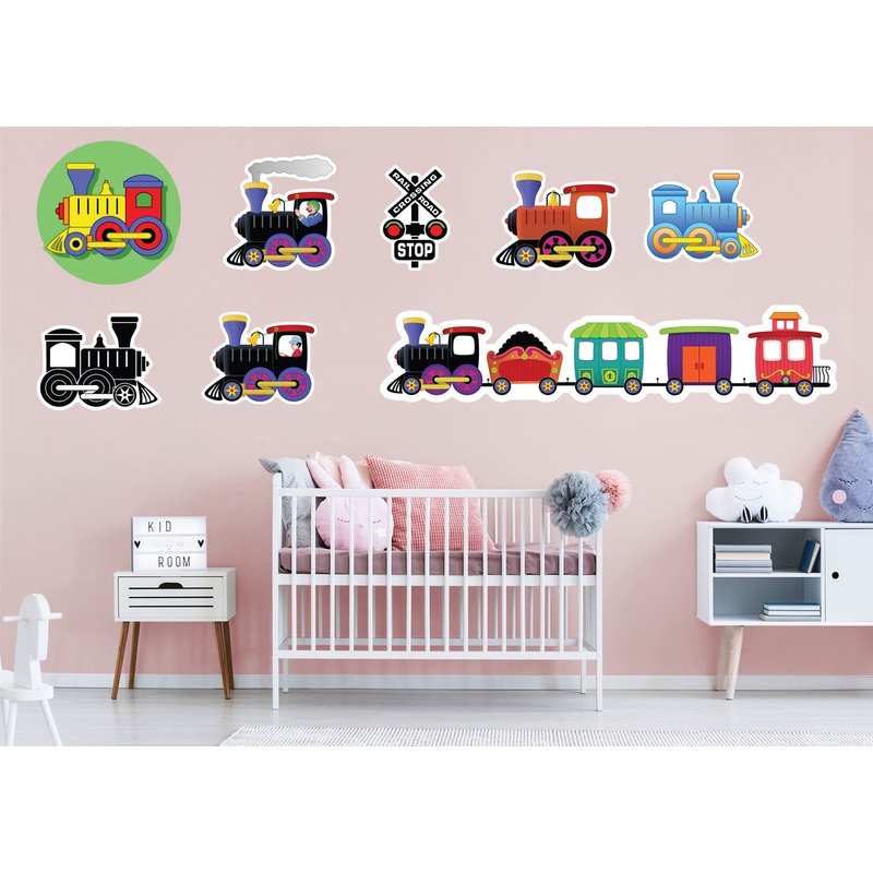 Nursery:  Locomotive Collection        –   Removable Wall   Adhesive Decal