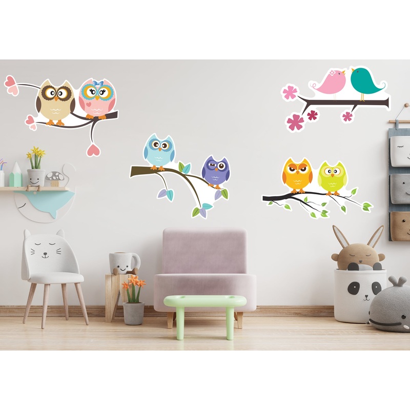 Nursery: Owl Couples Collection        –   Removable Wall   Adhesive Decal