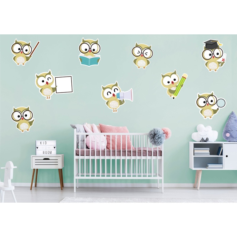 Nursery: Owl Learning Collection        –   Removable Wall   Adhesive Decal