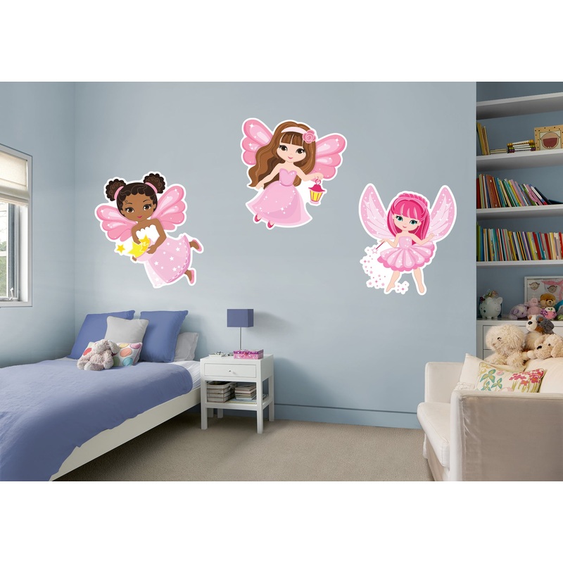 Nursery:  Pink Fairies Collection        –   Removable Wall   Adhesive Decal