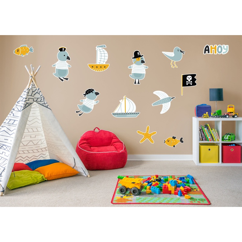 Nursery:  Pirates Collection        –   Removable Wall   Adhesive Decal